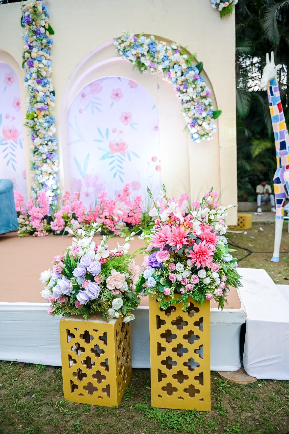 Best Banquet Hall in Nashik – Vibrant floral arrangements at Vrindavan Greens
